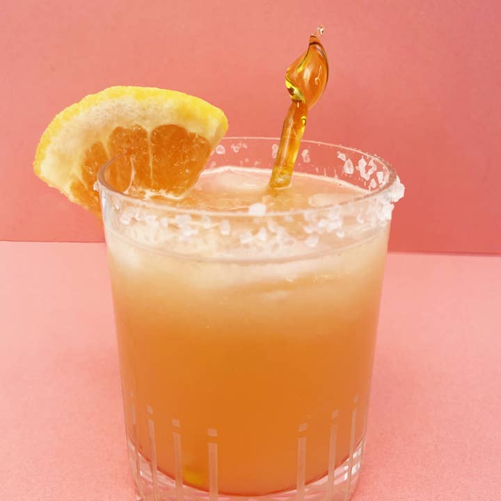 Tribeca Swizzle Stick in Mickalene Marigold for wholesale by House of Puff
