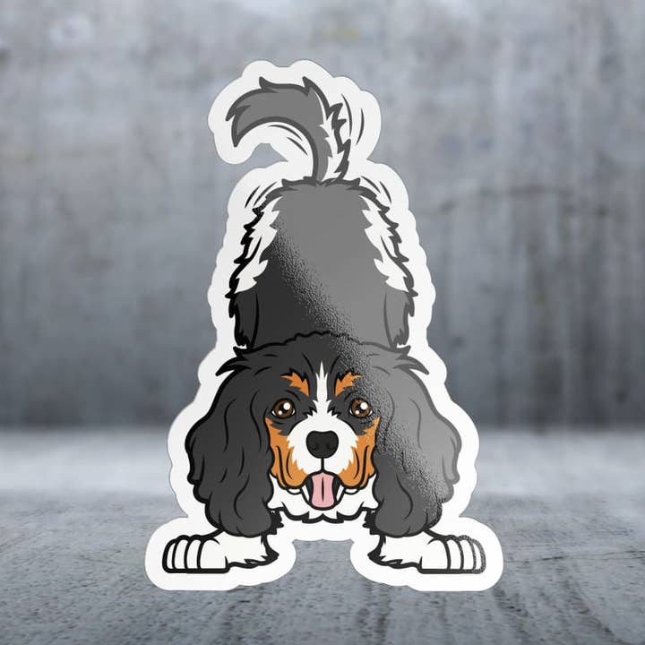 Playful Cavalier - Sticker for wholesale by Two Feet Treats