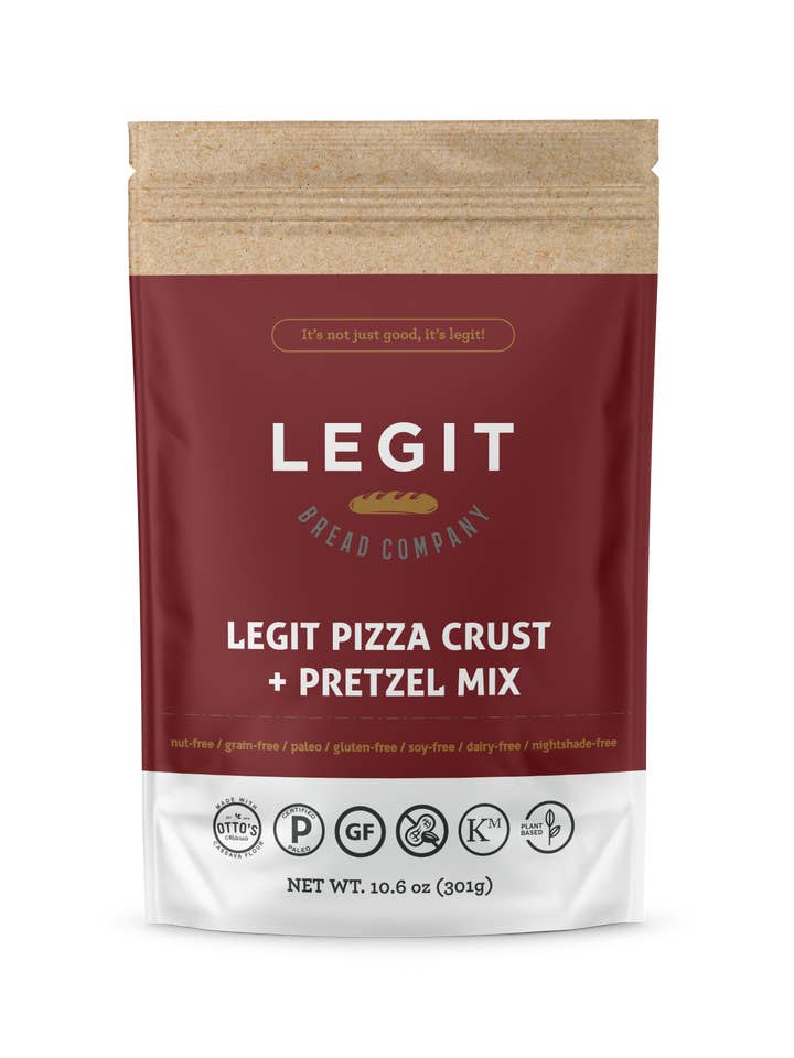 Legit Pizza Crust + Pretzel Mix for wholesale by Legit Bread Company