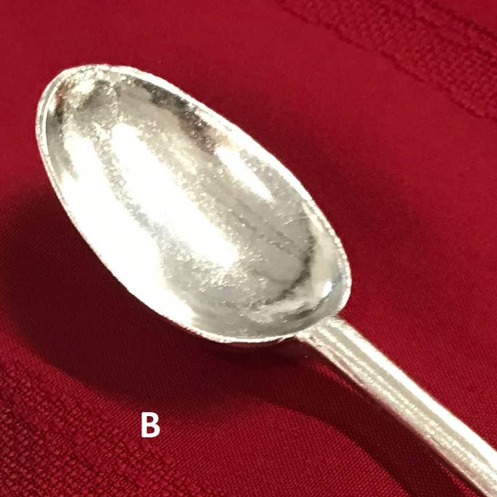 House of Morgan Pewter – Utensílios para servir por atacado – Colher de estanho rústica artesanal - Colher de concha4