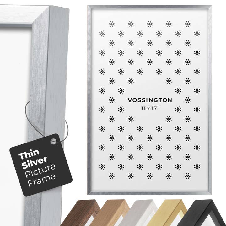 Vossington - Wholesale Picture Frame - 11x17" Thin Frame, Silver