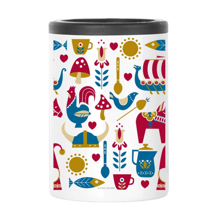 Refrigerador de latas isolado | Nordic Love Wrap por atacado de Creative Compass