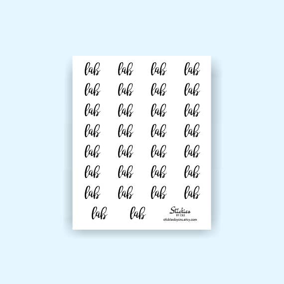 Lab Stickers for wholesale by Stickies by C&S
