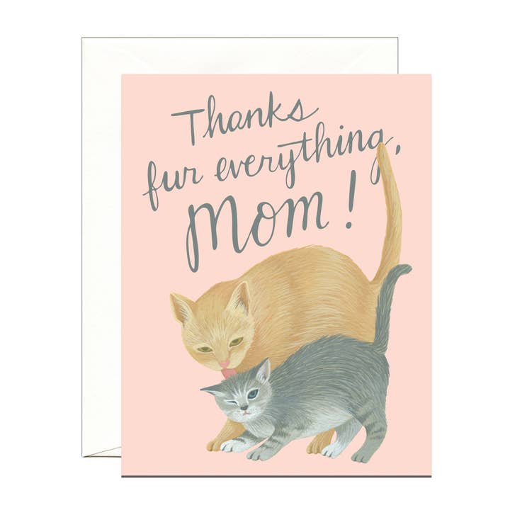 Mama Cat & Kitten Sweet Mother's Day Card for wholesale by Yeppie Paper