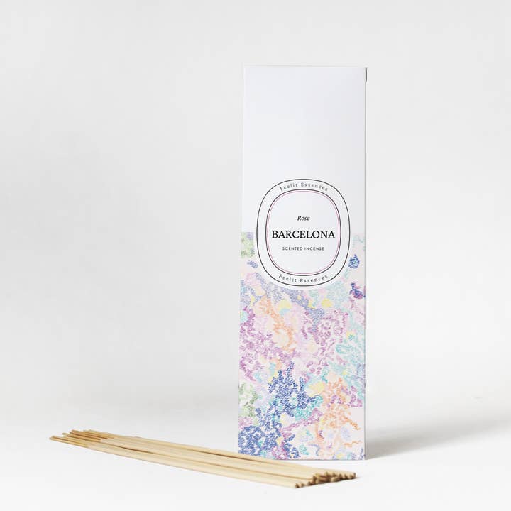 Geurwierook -Roos- Barcelona Collectie- 20 stokjes voor wholesale door FEELIT-ESSENCES