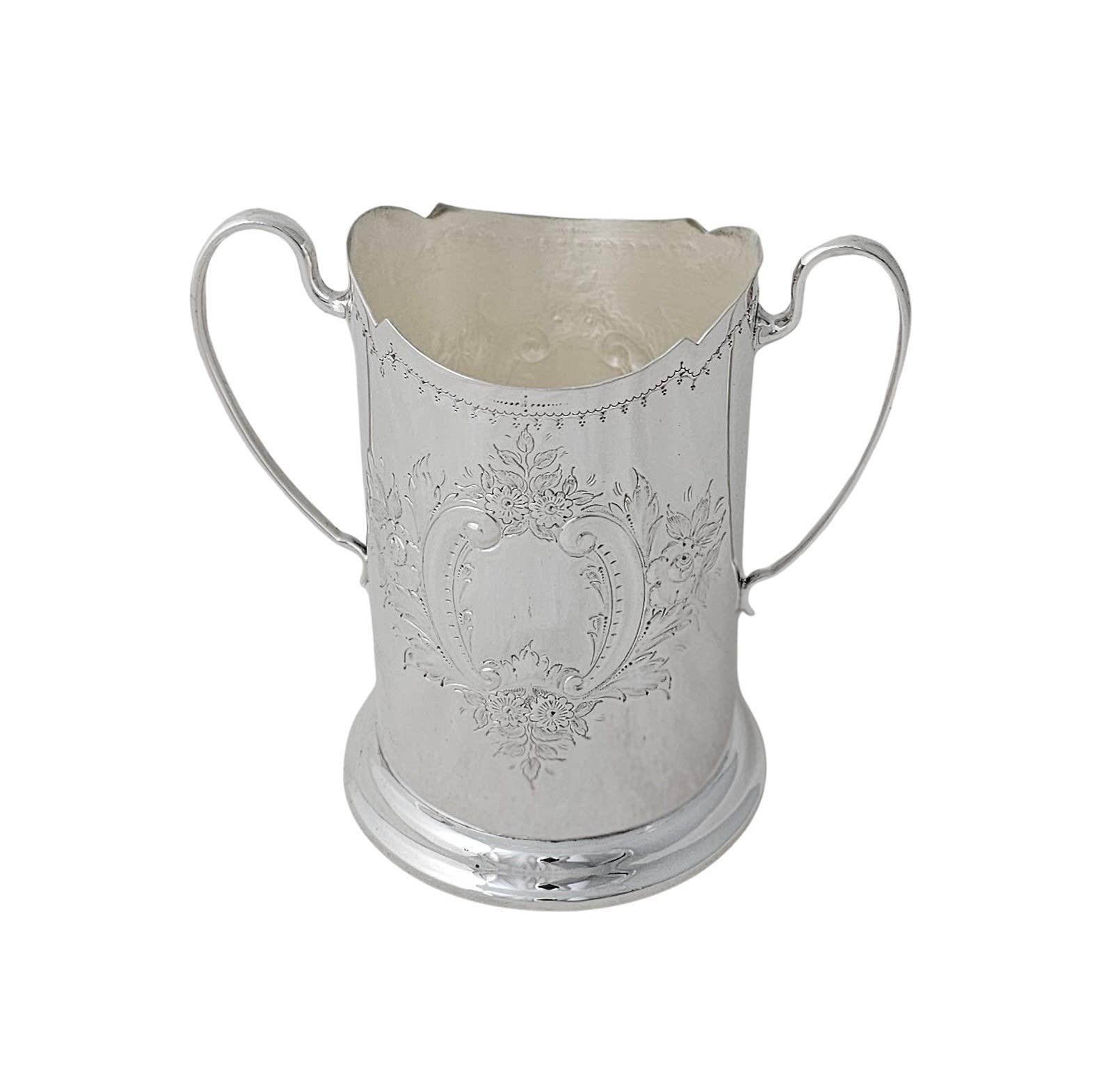 Corbell Silver - Wholesale Muddler - Syphon Stand Embossed Cartouche English Silver Plate c.1880.SKU:ANT42514