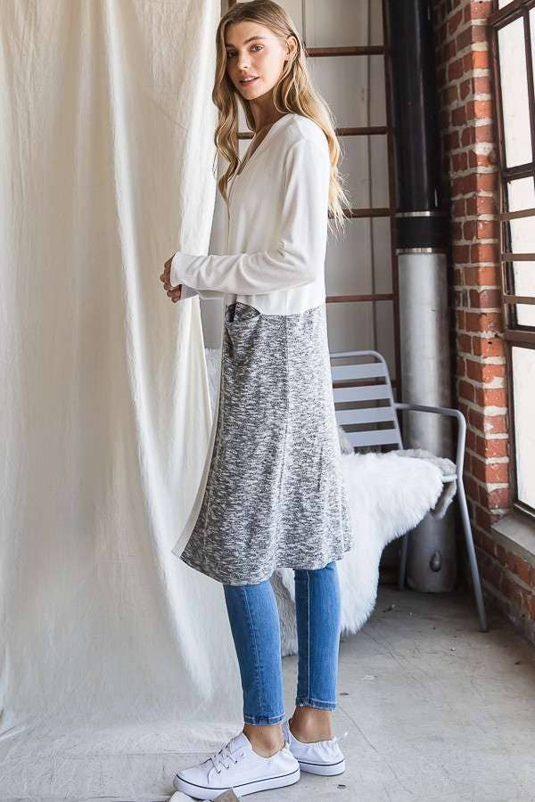 Culture Code – Engroshandel Cardigan - Dame – CHD1348LA - FARVEBLOK HALV DUSTER9