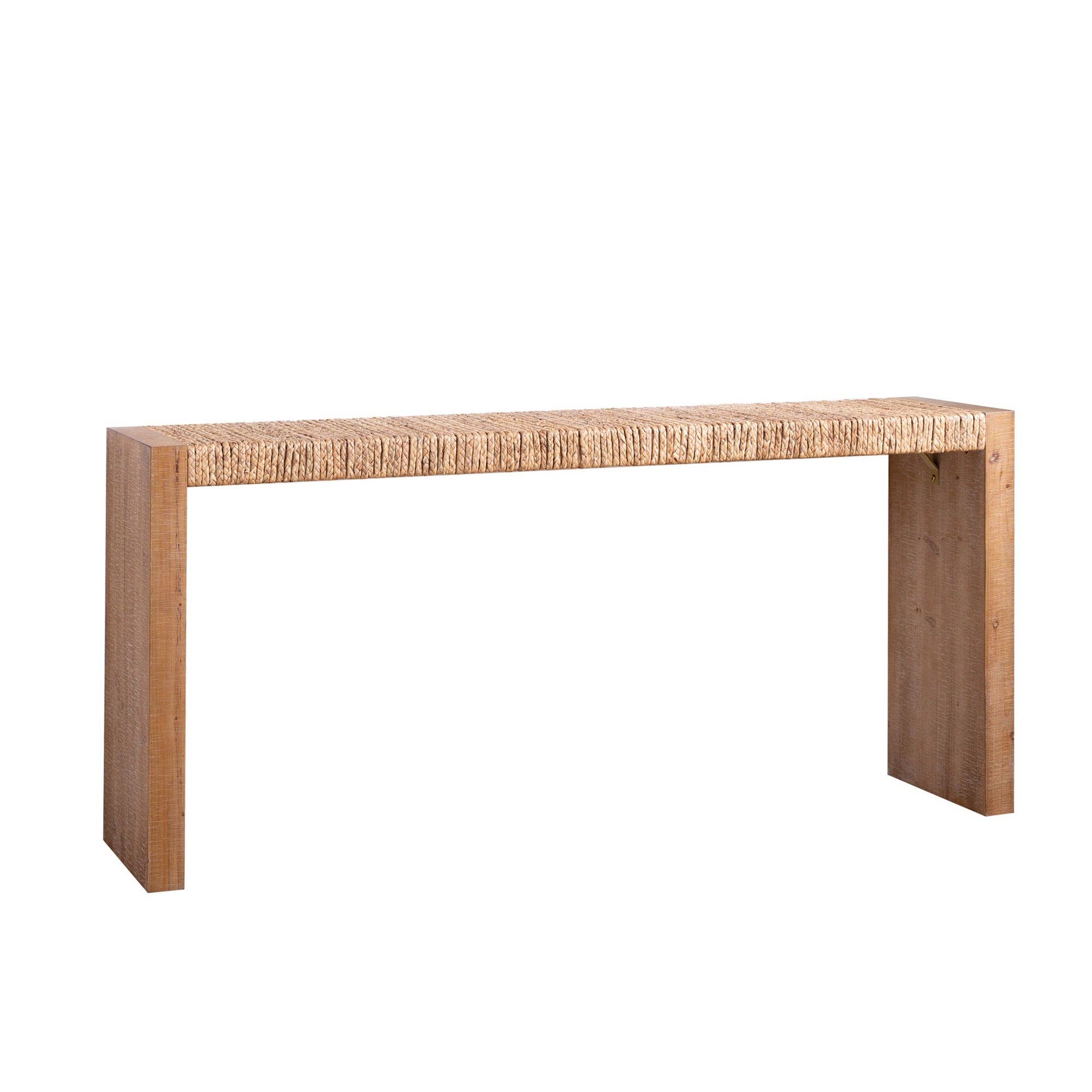 39F Inc. - Vente Console - Console en herbe de mer naturelle de 69" L (dessus tissé à la main)3