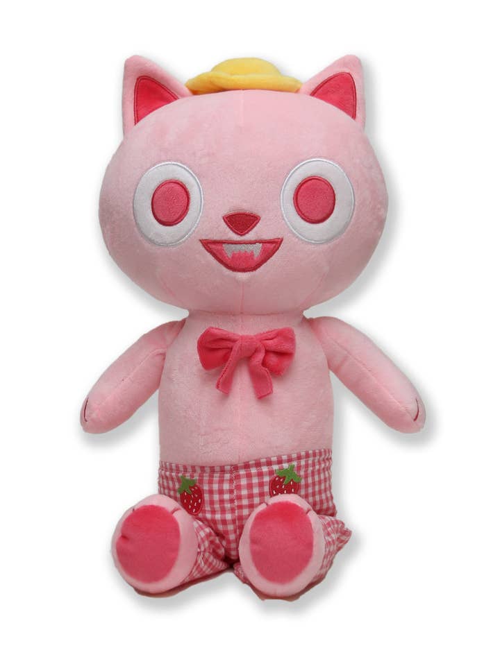 "Strawpurry" cat plush for wholesale by Jellykoe