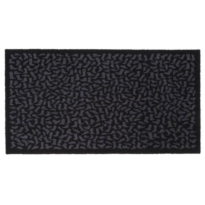 FLOOR MAT 67 x 120 CM - FOOTWEAR/BLACK GREY for wholesale by TICA COPENHAGEN ApS