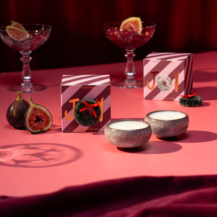 Zesty Lemons - Wholesale Tea light candles - Sparkle Season: Joy Tea Lights (Box of 2) - Spiced Clementine3