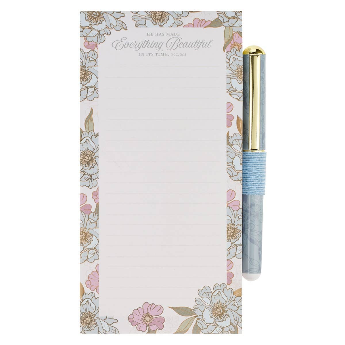 Christian Art Gifts - Vente Blocs-notes - Liste de courses magnétique avec stylo Tout est beau Eccl. 3:114