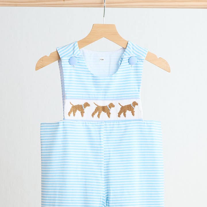 Blue puppy hand smocked boy stripe jonjon and other Purchase Wholesale jon jon. Free Returns & Net 60 Terms on Faire trending on Faire.