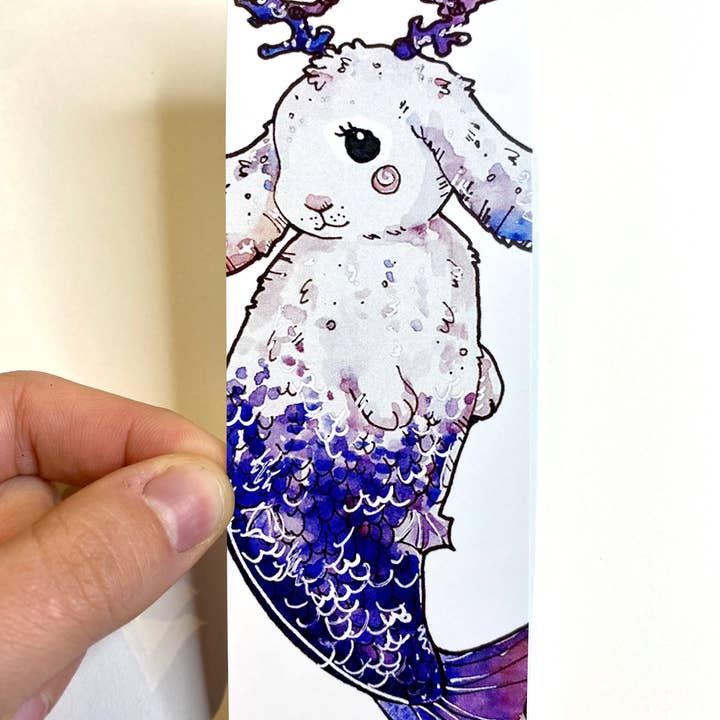 Jackalope Mermaid Bunny Bookmark for wholesale by Aquabun