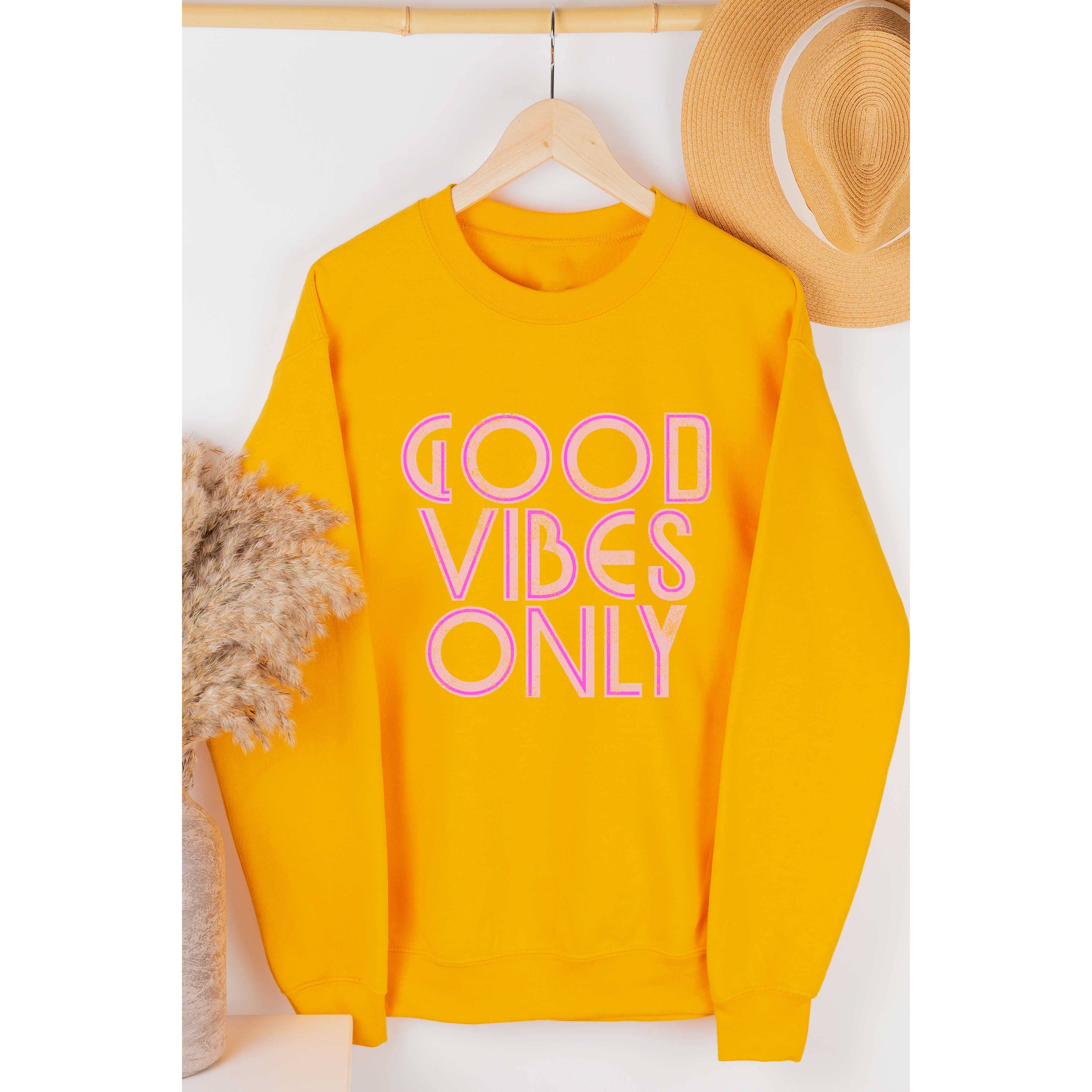 BLUME & CO. - Wholesale Graphic Sweatshirt - Women's - GOOD VIBES ONLY Graphic Sweatshirt6