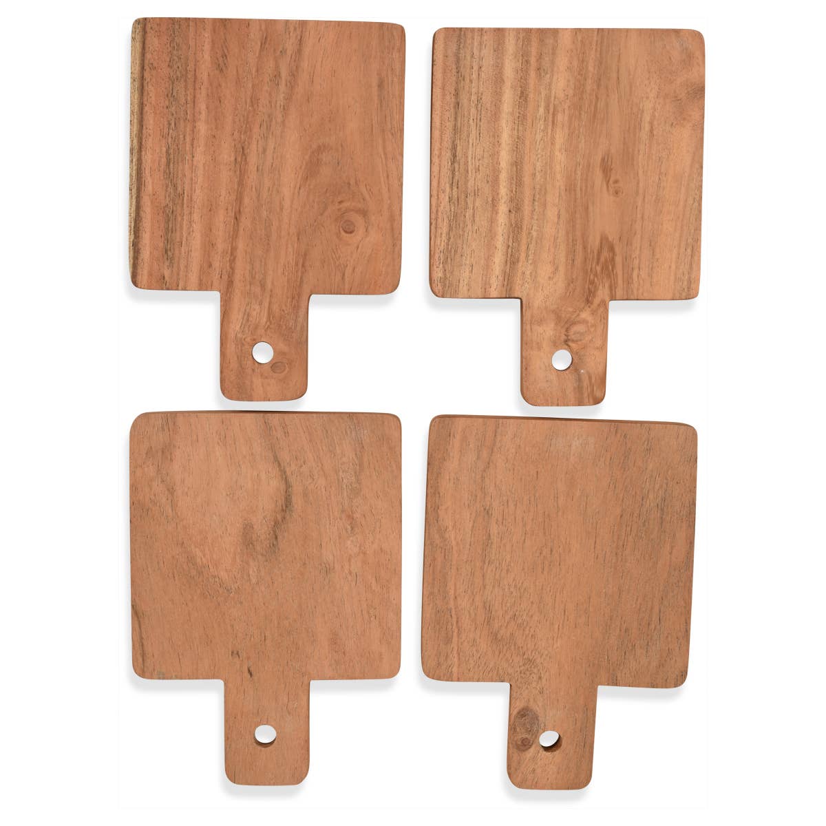 Natural Set of 4 mini wooden boards L14 W10 H1cm for wholesale on Faire3