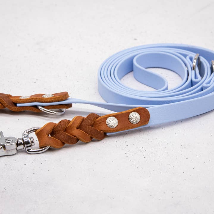 FOR LOVELY DOGS / Linda Jansen - Wholesale Pet Leash - Dog - Biothane® leash polar with leather braiding1