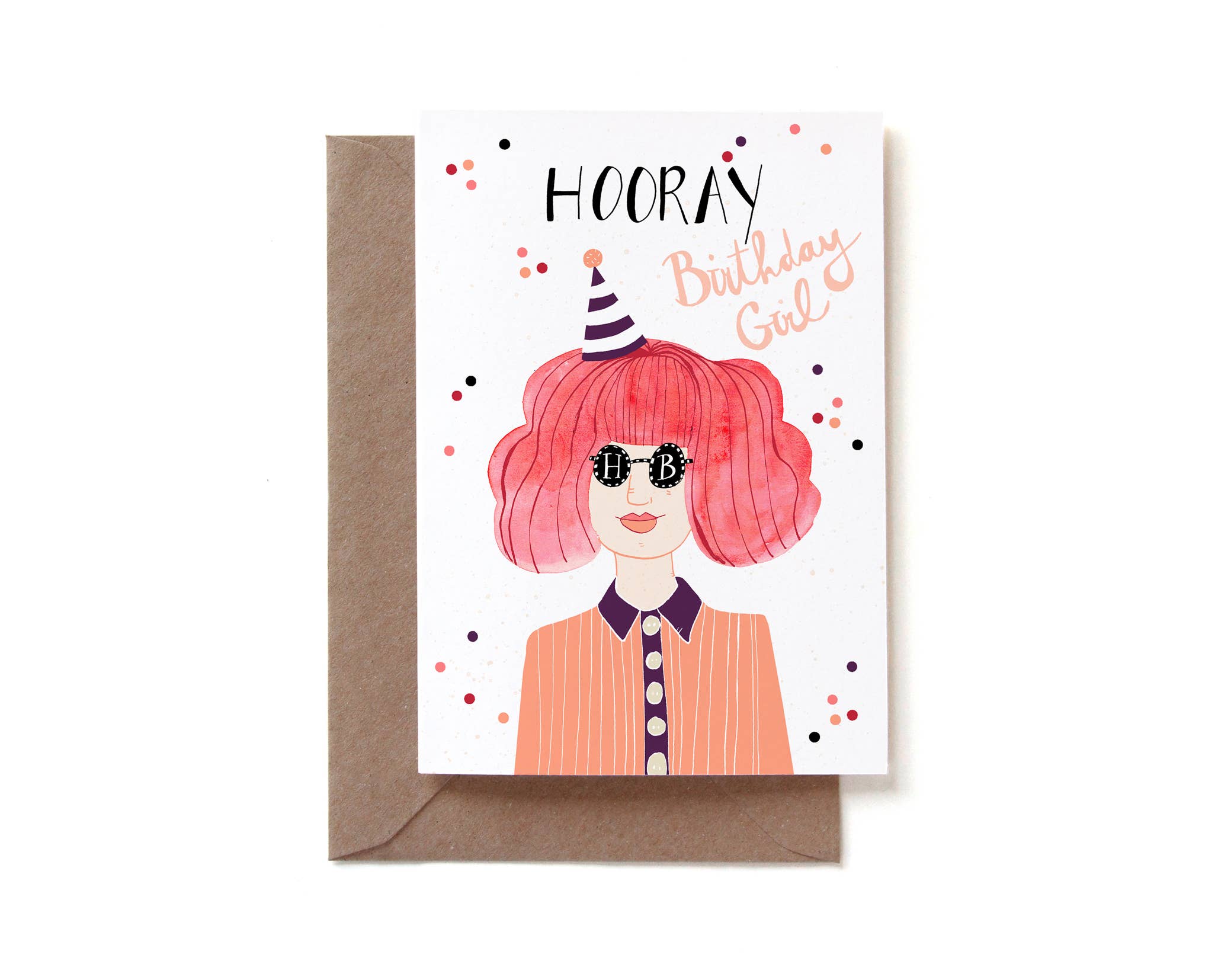 Reddish Design - Wholesale Birthday Card - Birthday red girl