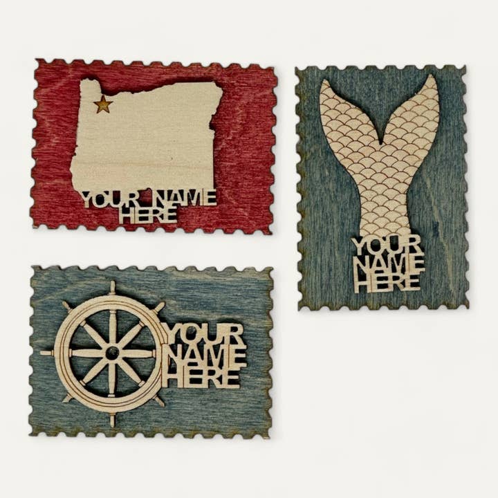 Postage Stamp Wooden Magnet - Custom for wholesale by Ingeneius
