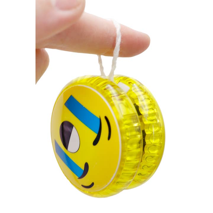 Cap Zone - Wholesale Light-Up Toy - Kids & Baby - Emoji Print LED Flashing Light-Up Yo-Yo Toy
