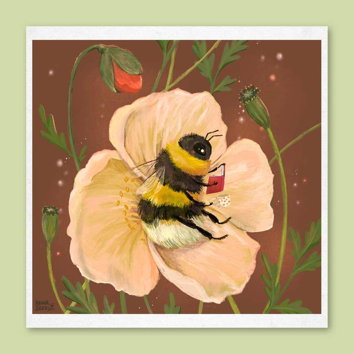 Art Print - Bee Cosy for wholesale by Anna Seed Art