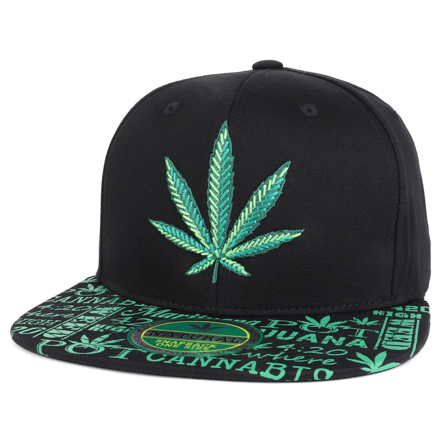 Trendy Apparel Shop – wholesale Flat-brimmed cap – Unisex – Rasta MJ Leaf Weed 3D Embroidered Flat Bill Snapback Cap6