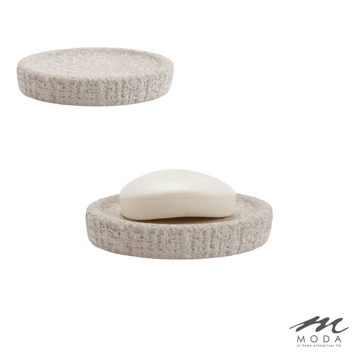 Gibraltar Cement Soap Dish for wholesale by Moda at Home Enterprises, Ltd