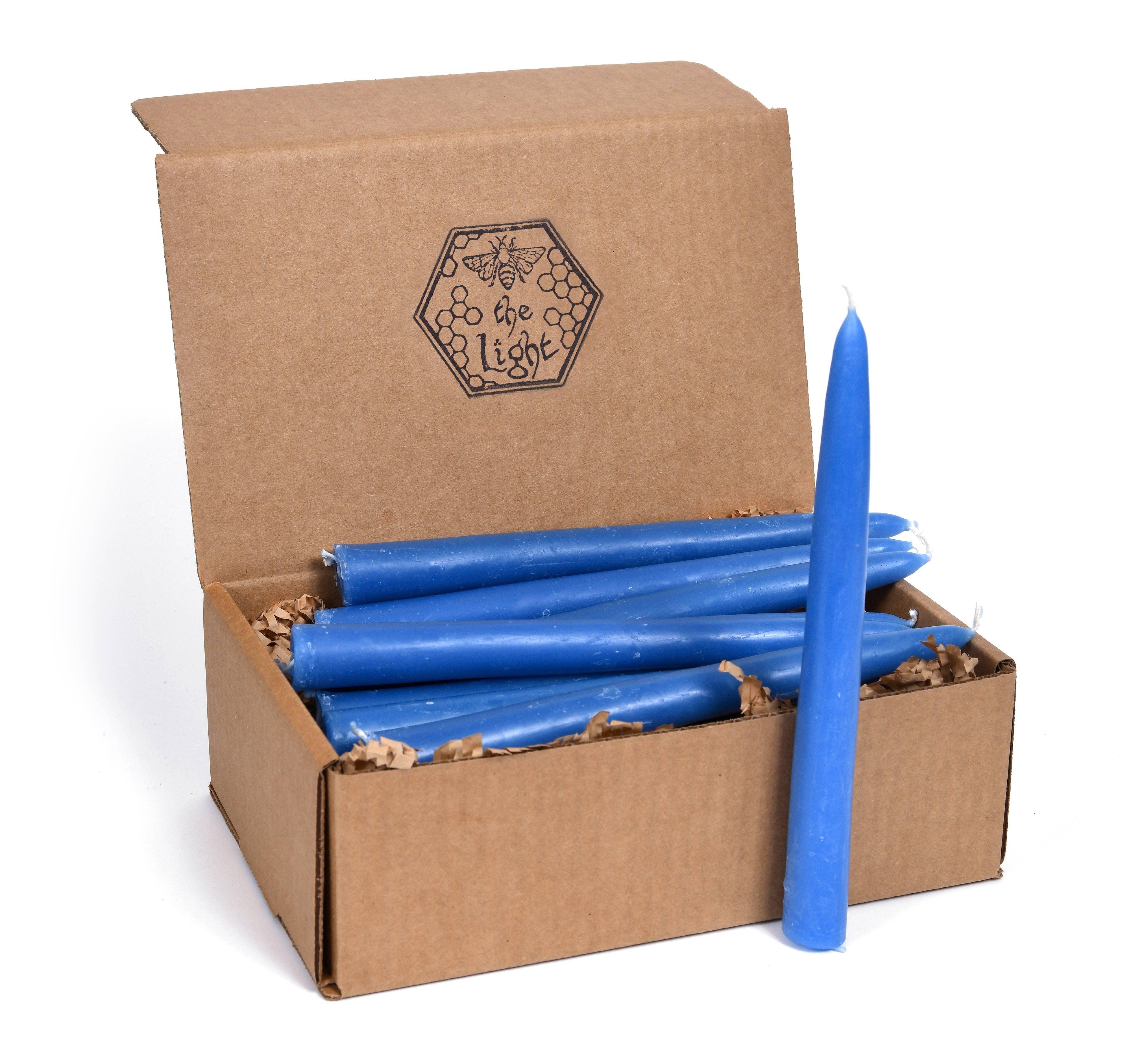 BeeTheLight - Vente Bougies/bougeoirs coniques - Bougie en cire d’abeille pure 100 % style effilé trempée 21,3 cm x 2,2 cm, à l’unité24