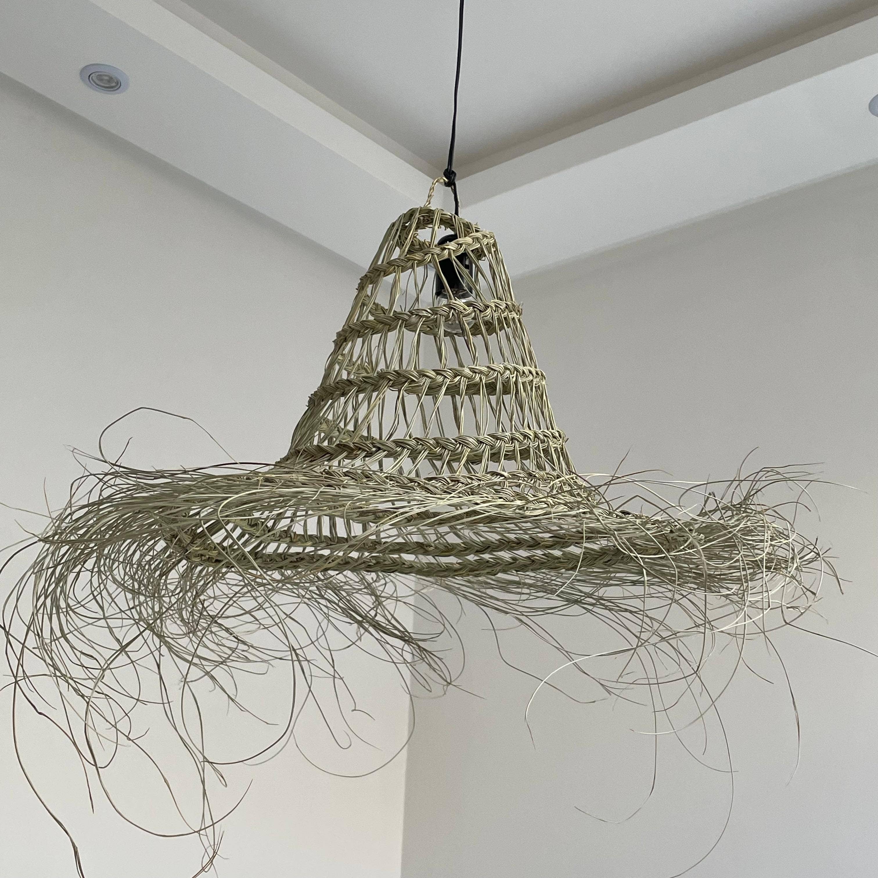 LeBazare - Vendita all'ingrosso Lampadario/lampada a sospensione - Pendente in Palma Selvaggia Intrecciata a Mano–Illuminazione Naturale di Design2