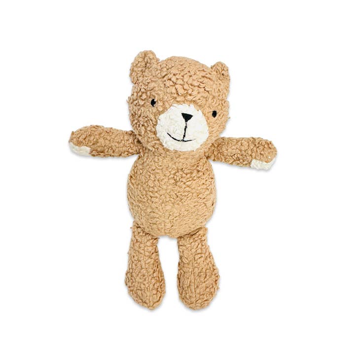 Peanut Lil Bear SHERPA Knit Stuffed Soft Toy (Organic) for wholesale by Viverano Organics