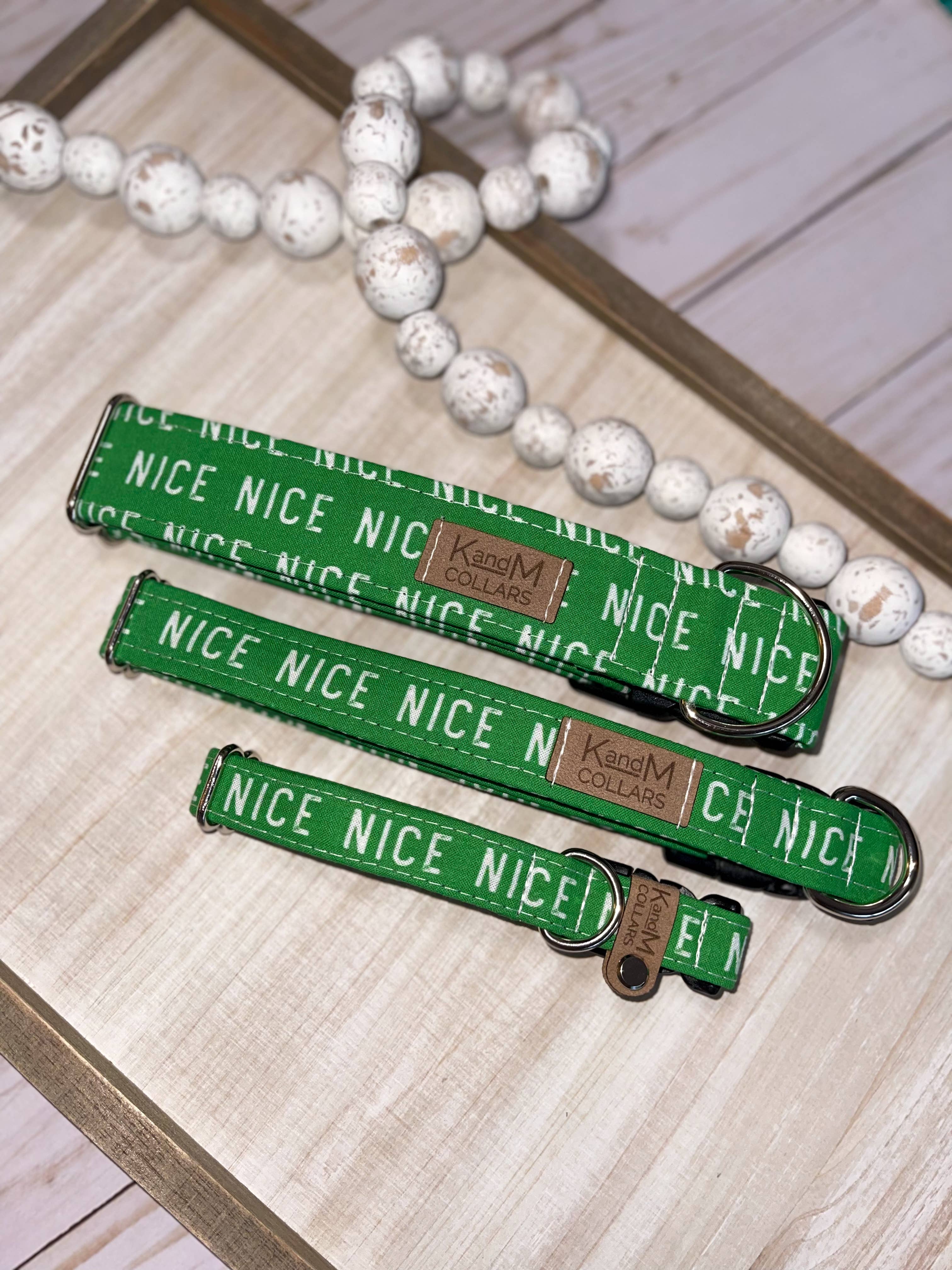 K and M Collars - Wholesale Pet Collar - Dog - "Nice" Christmas Dog Collar, K and M Collars1