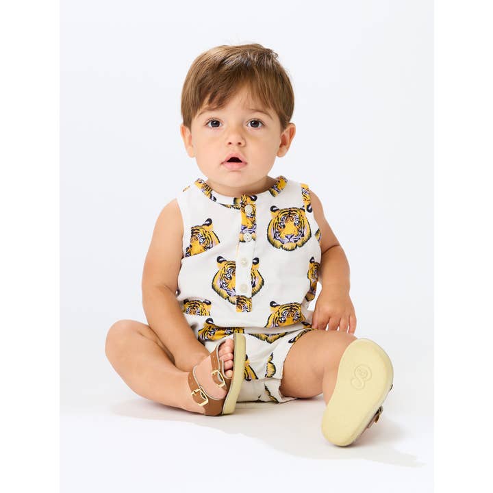The LSU Tigers Unisex Henley Onesie for wholesale by Stewart Simmons