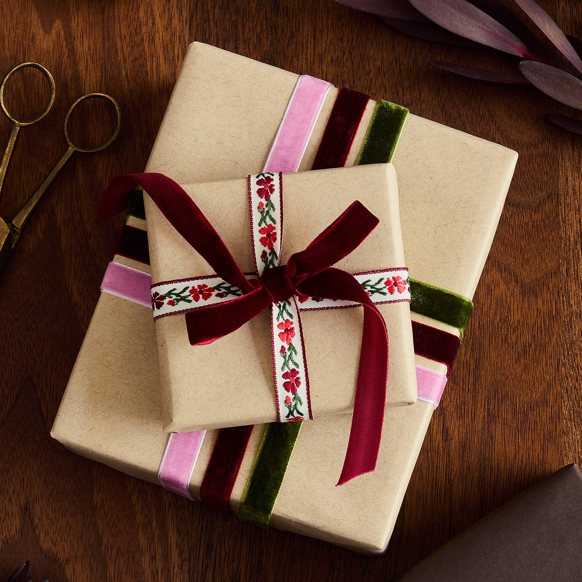 Abigail Jayne Design - Wholesale Ribbon - Gift Wrapping - Velvet Ribbon - Garnet1