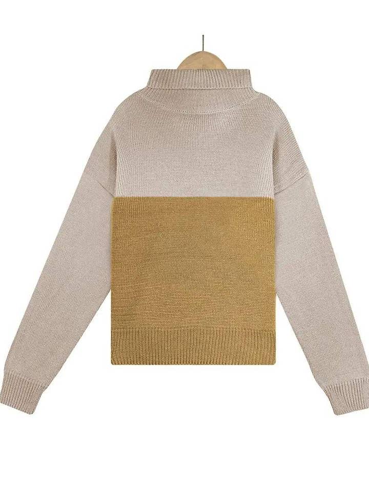 Fashion Combination - Vendita all'ingrosso Maglione tricot - Donna - maglione in maglia a maniche lunghe colorblock10