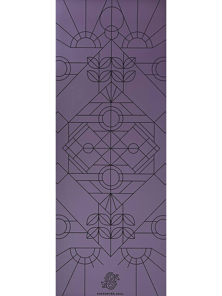 Pro Grip Original Yoga Mat - Deco Alignment (Blackberry) for wholesale by Supported Soul