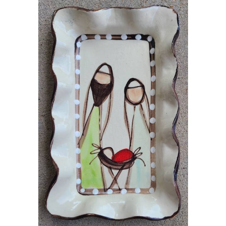 Small Rectangle Plate (Nativity) for wholesale by Heartfelt Traditions