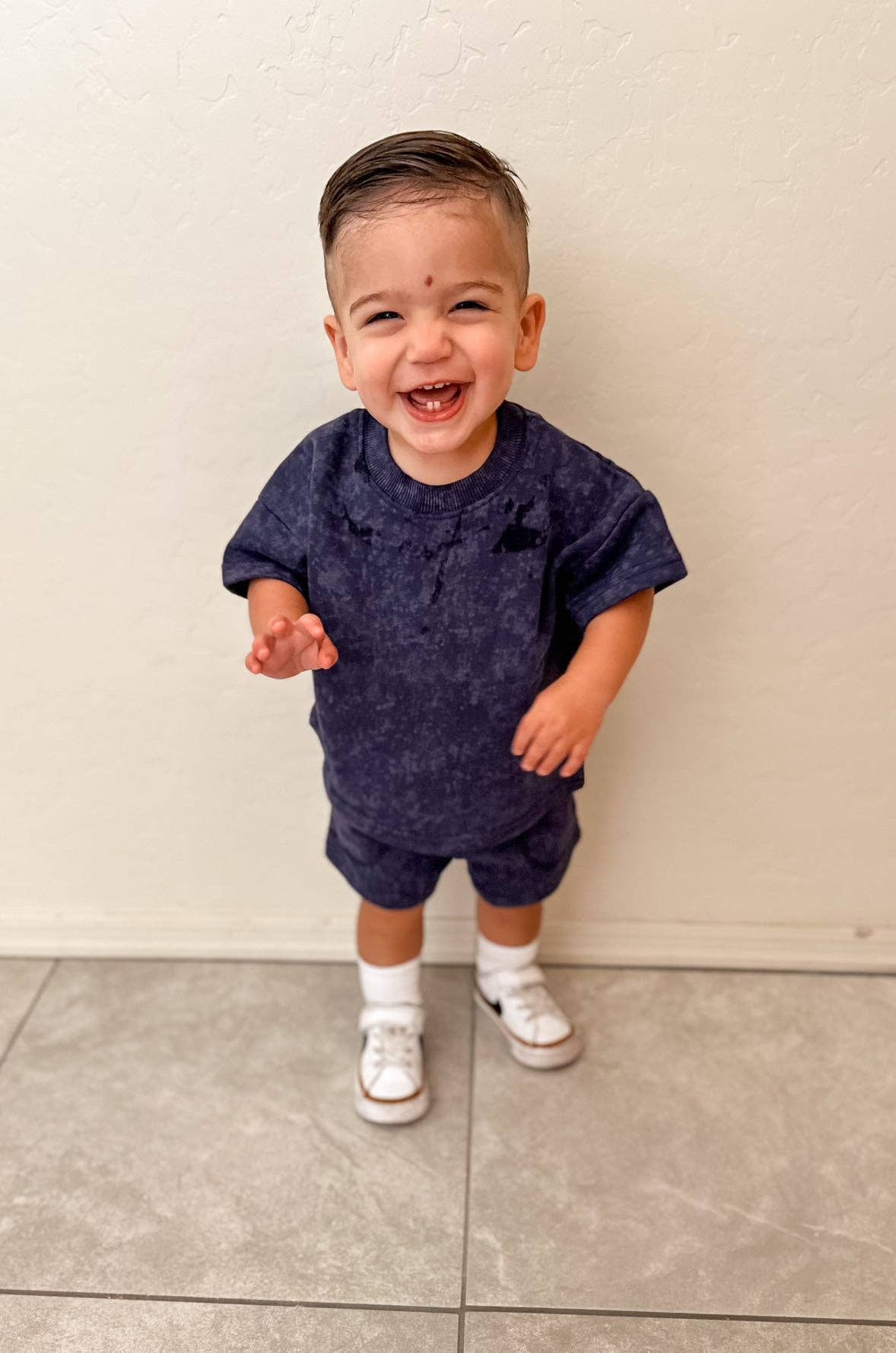 Axel & Rose - Vente Ensemble haut et short – enfant - Ensemble short Acid Wash6