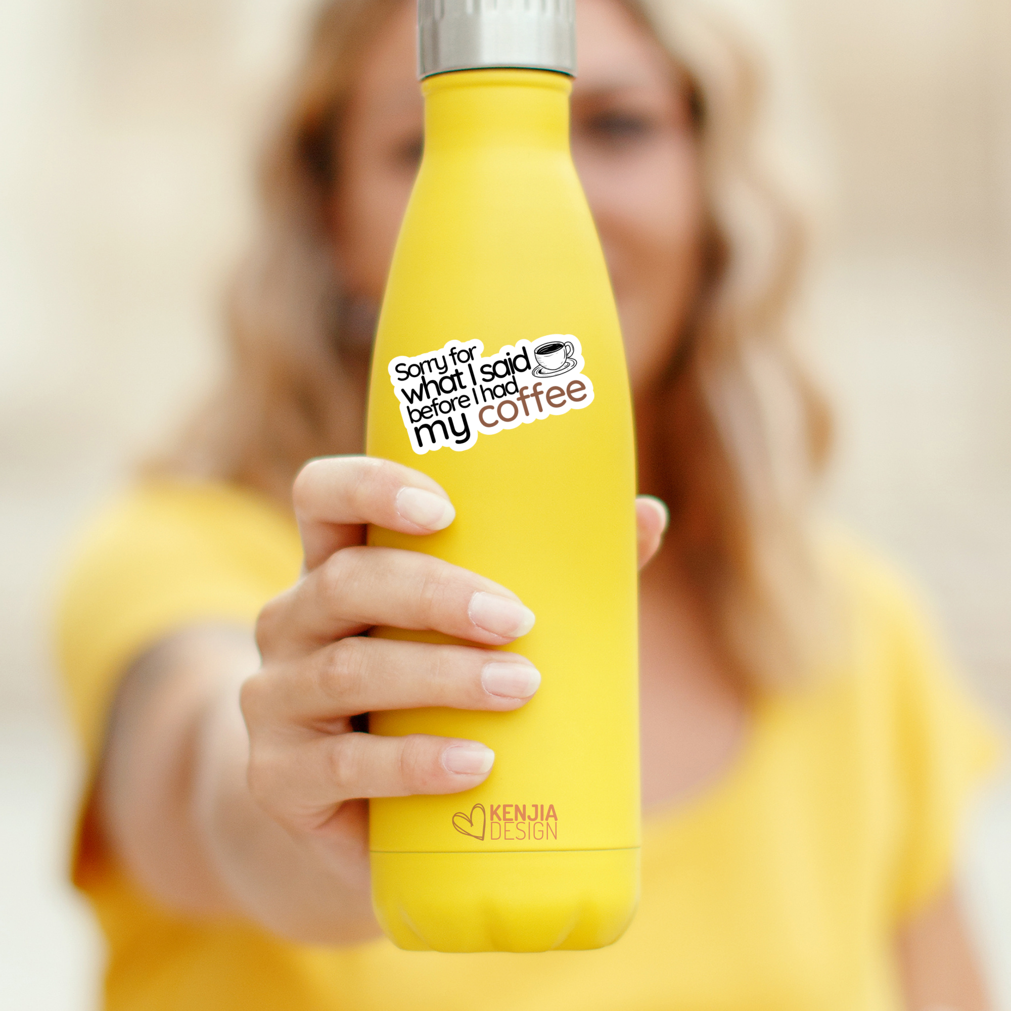 Kenjia Design - Wholesale Sticker - Sorry for What I Said Before I Had My Coffee Stickers3