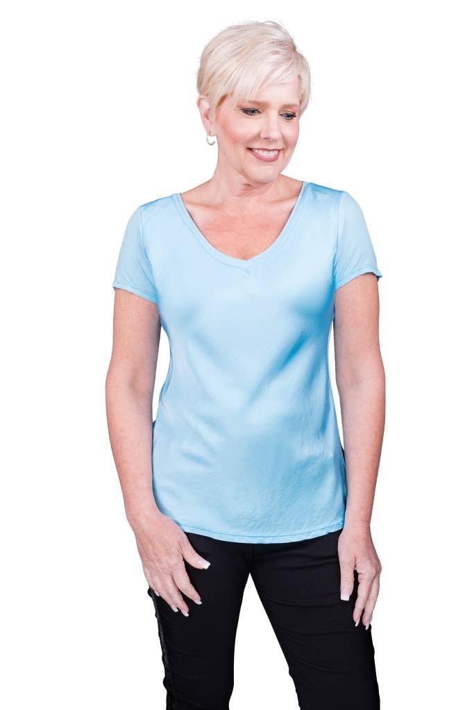 TINA Stephens Italy/Tees By Tina - Wholesale T-Shirt - Women's - Brea Viscose Sheen Top (BSS180)6
