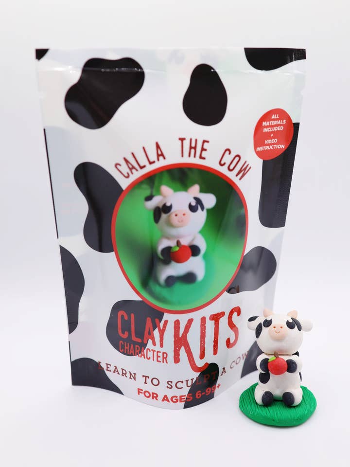 Cow DIY Polymer Clay Kit | Arts & Craft Kit for wholesale by The Make Station | DIY Clay Kits