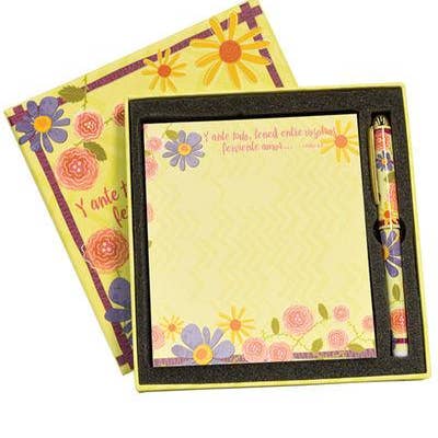 Divinity Boutique - Wholesale Stationery/Notecard Set - Spanish Square Box Pad Pen Set5