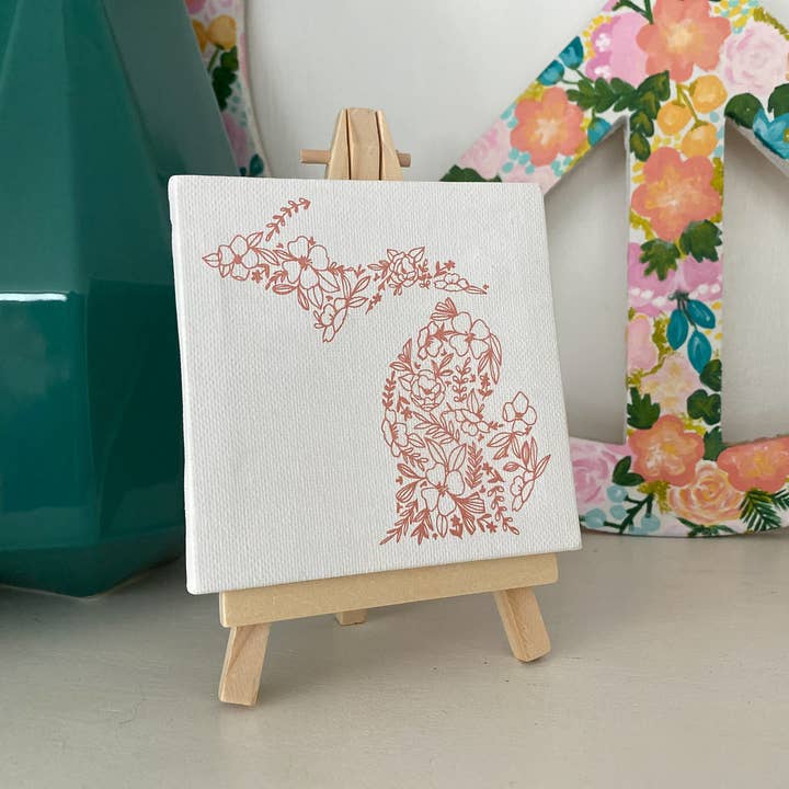Toile florale Michigan pour la vente par Feather and Birch