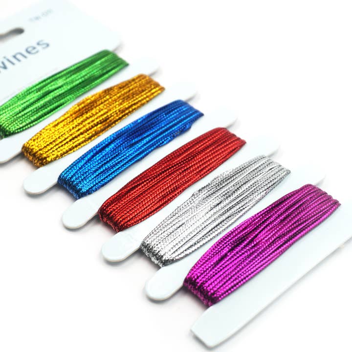 Angels Craft - Wholesale Craft Supplies - Metallic Polyester String in Asst. Colors, 1-ct1