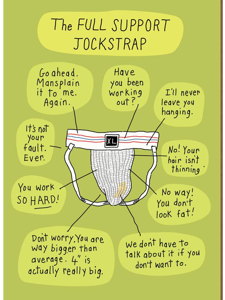 1074 The Full Support Jockstrap (Birthday Card) for wholesale by Clayboys Cards