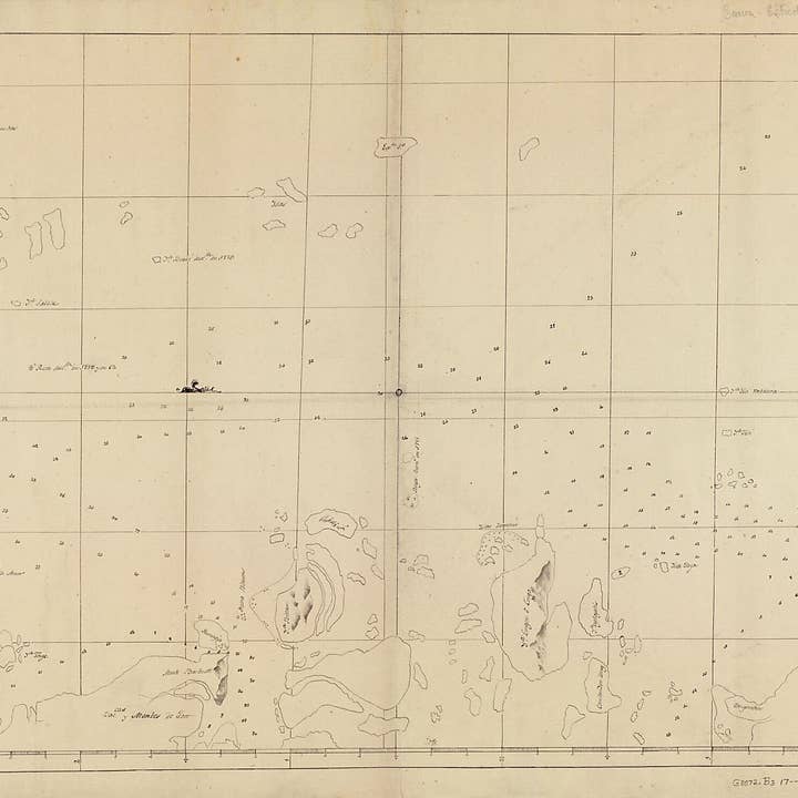 Relic Map Co. - Wholesale Map - Carta Plana De La Navegación Del Estrecho De Banca a Ysla Timon Ultimamte. Corregida Pr. Exacts. Obserbs. Echas En Esta Navegn. De Las Embarcs. Españolas De El Rey 1700