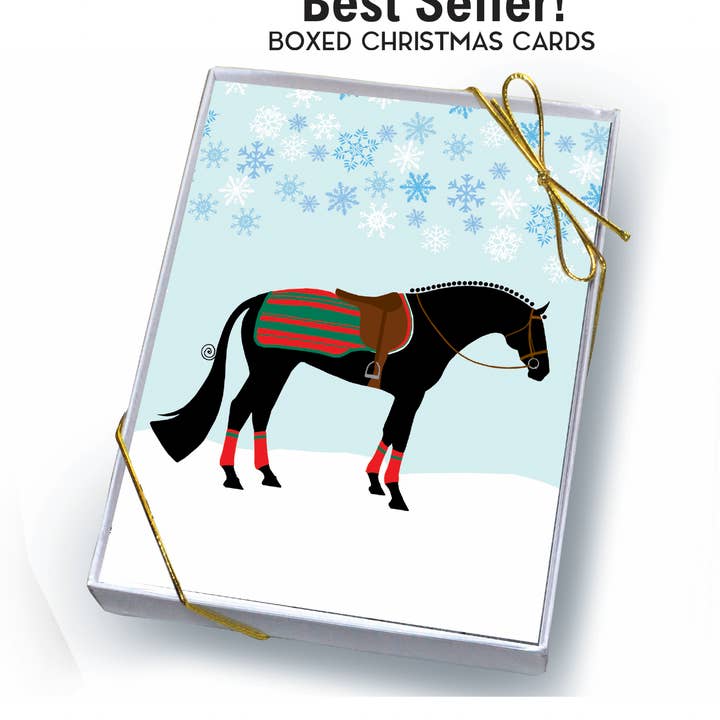 Cartões de Natal com Cavalos em Caixa / Cavalo de Caça / 8 Festas por atacado de Horse Hollow Press / Pretty, Funny, Snarky Cards & Stickers