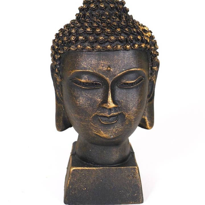 Página Inicial Estátua de cabeça de Buda preto, resina fundida por atacado de Spiceberry