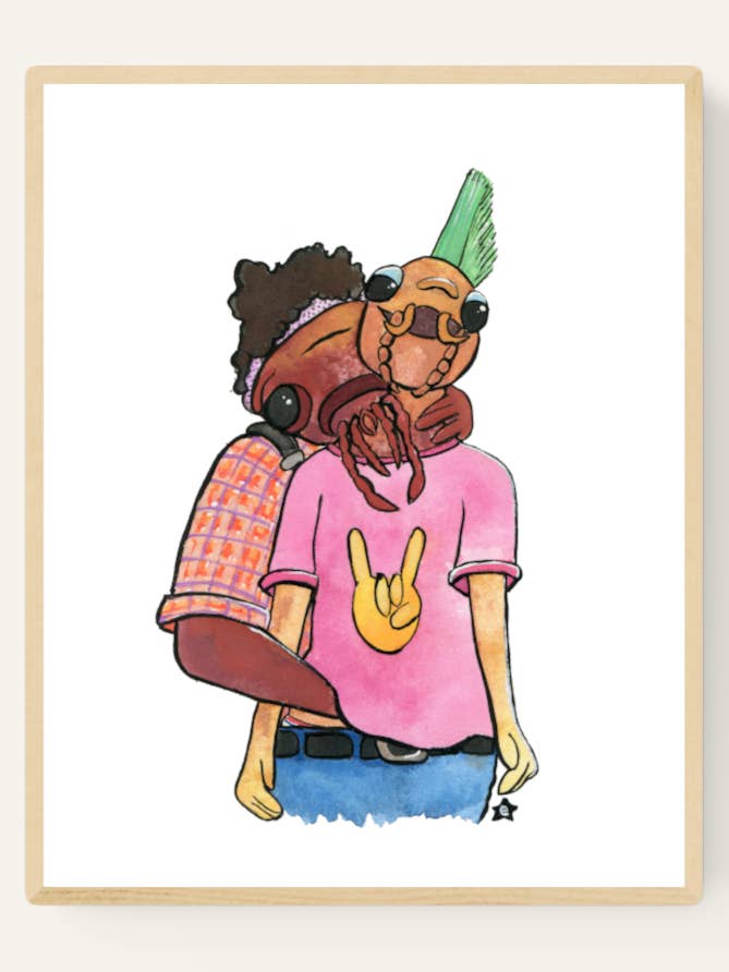 Love Bites - Flea - Queer Love - 8x10 Art Print for wholesale by Darling Illustrations