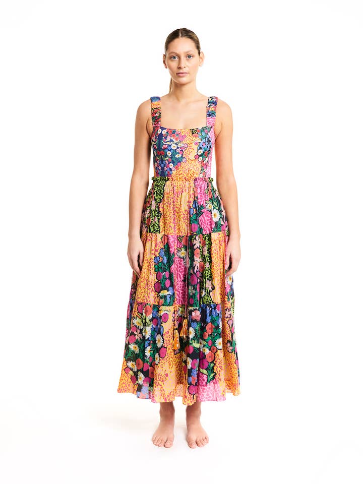 Saia Cober-Up em Camadas em Animal por atacado de Chogaa NYC