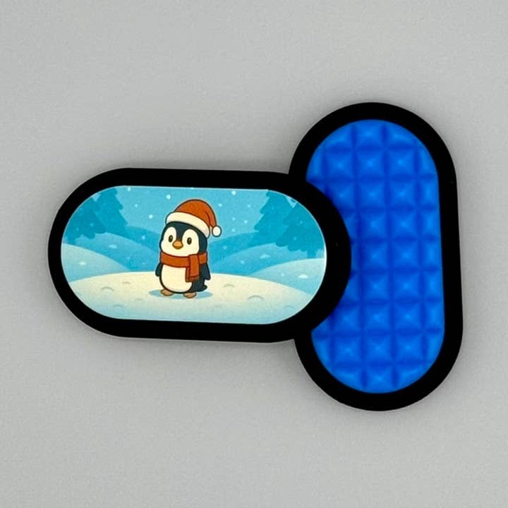 Penguin Fidget Slider for wholesale by Kahn Creations - Sensory Friendly and Custom Products